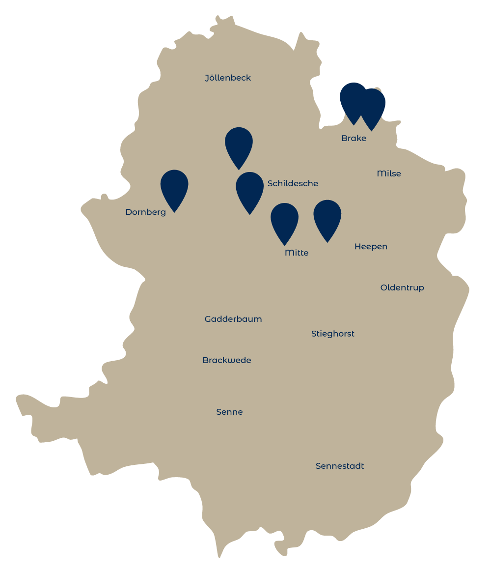 Karte Bielefeld